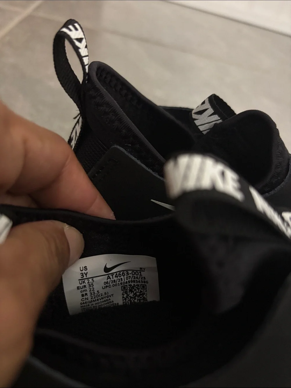 Nike Flex Runner (Infant/Toddler) Black/White 3y